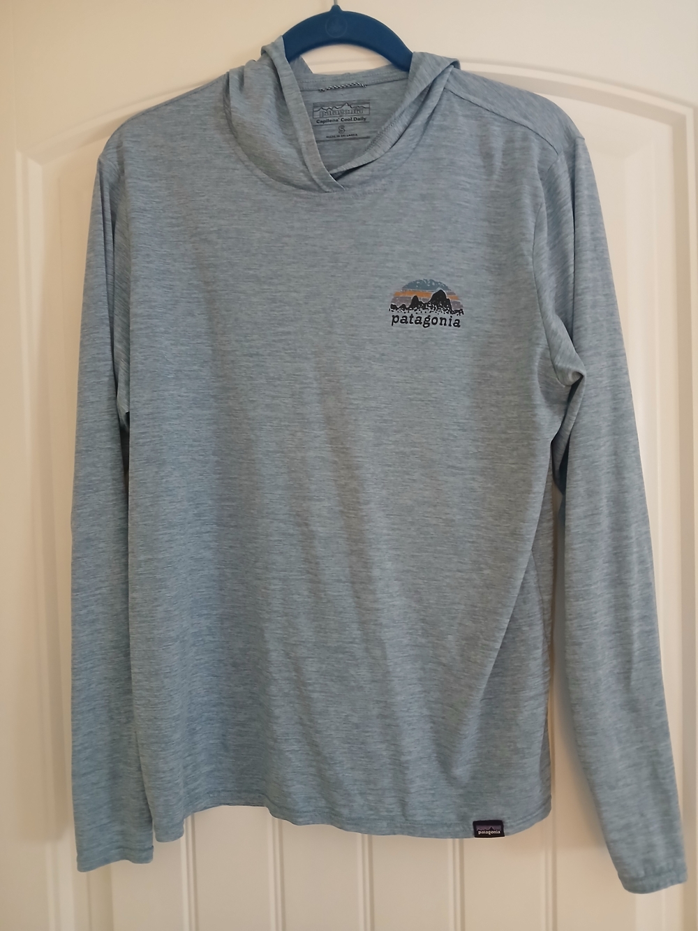 Patagonia Capilene CoolHeather Light Blue Uv Protection Hoodie